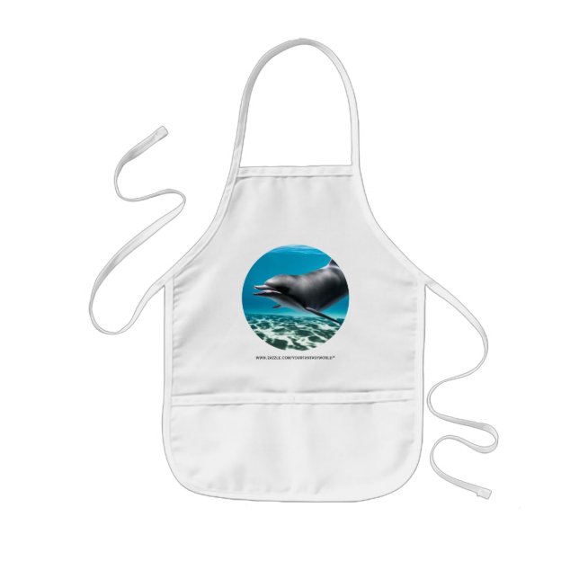 Smiling Dolphin Kids' Apron (Front)