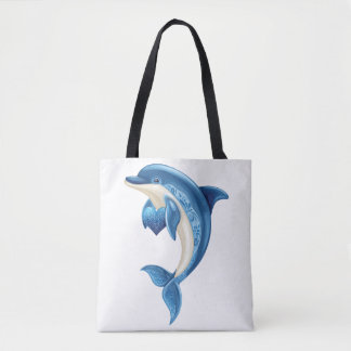 Smiling Dolphin Kids' T-Shirt Tote Bag