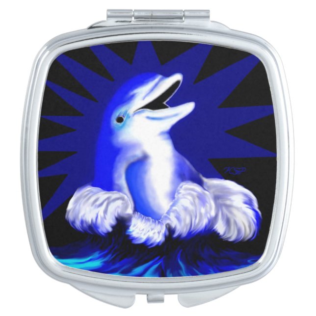 Smiling Dolphin Mirror For Makeup (Front)