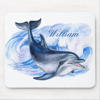 Smiling Dolphin Mouse Pad