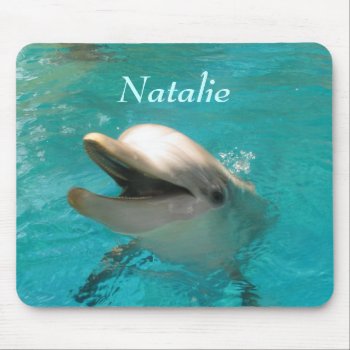 Smiling Dolphin Mouse Pad by Brookelorren at Zazzle
