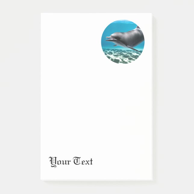 Smiling Dolphin Post-it Notes (Front)