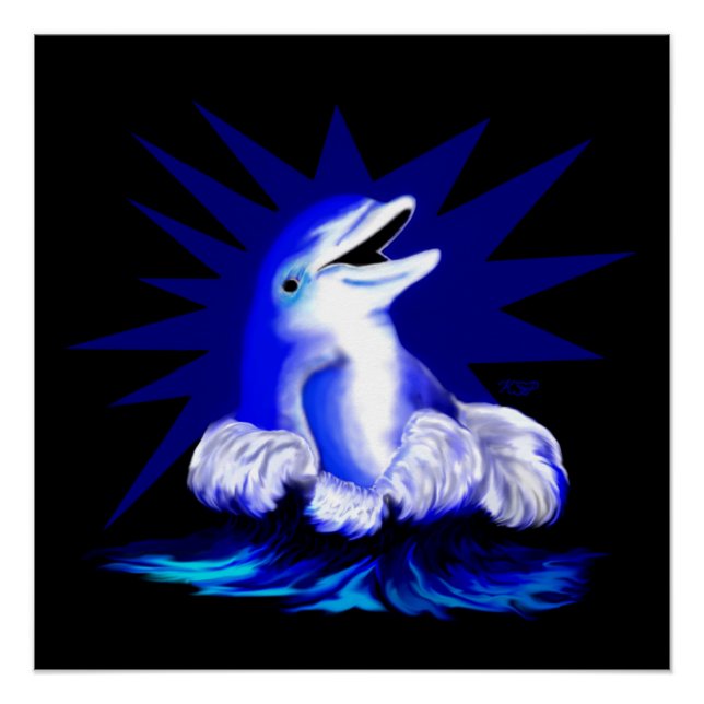 Smiling Dolphin Poster (Front)