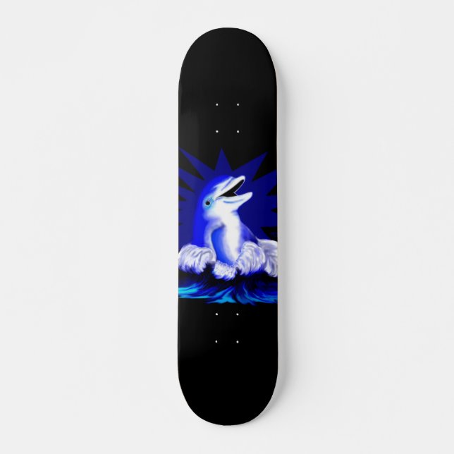 Smiling Dolphin Skateboard Deck (Front)