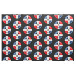 Smiling Dominican Republic Flag Fabric
