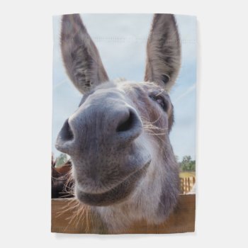 Smiling Donkey Garden Flag by ICandiPhoto at Zazzle