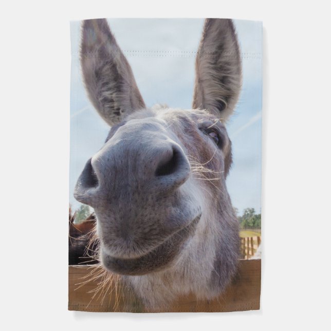 Smiling Donkey Garden Flag (Front)