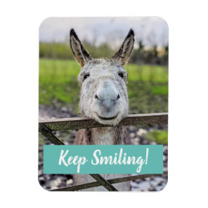 Smiling Donkey "Keep Smiling" Magnet