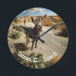 Smiling donkey, Oatman Arizona, Route 66 Round Clock<br><div class="desc">picture of a smiling donkey in Oatman Arizona along Route 66</div>