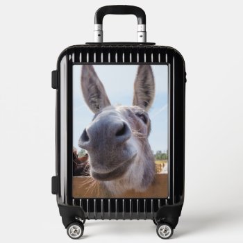 Smiling Donkey With Silly Grin Luggage by ICandiPhoto at Zazzle
