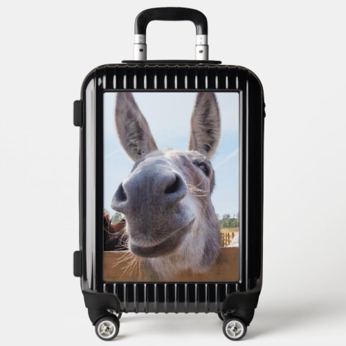 Smiling Donkey with Silly Grin Luggage