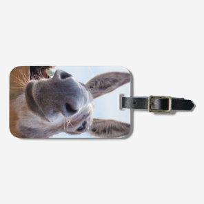 Smiling Donkey with Silly Grin Luggage Tag