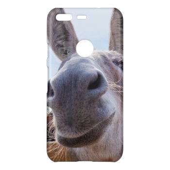 Smiling Donkey With Silly Grin Uncommon Google Pixel Case by ICandiPhoto at Zazzle