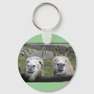 Smiling Donkeys! Keychain