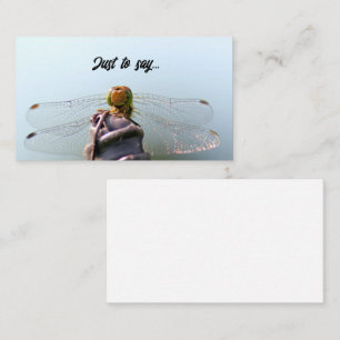 smiling dragonfly just to say note card
