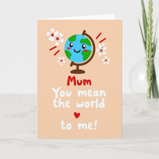 Smiling Earth Mums Day Card (Front)