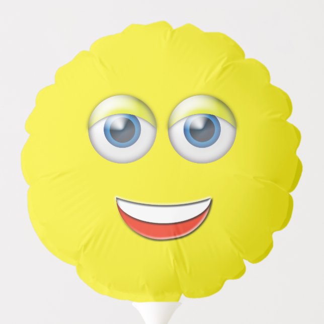 Smiling Emoji Happy Face Yellow Balloon (Back)
