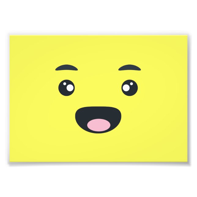 Smiling Emoji Photo Print (Front)
