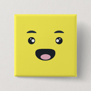 Smiling Emoji Pinback Button