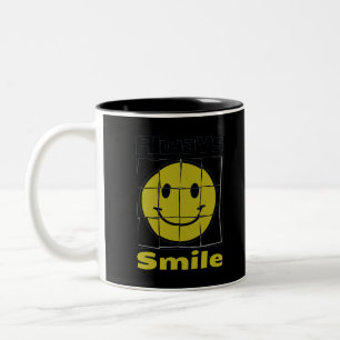 Smiling Emoji Two-Tone Coffee Mug
