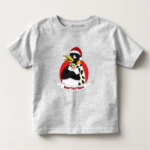Smiling emperor penguin Christmas cartoon Toddler Toddler T-shirt