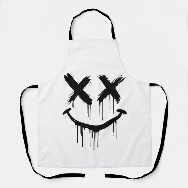 Smiling face. apron (Front)