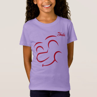 Smiling Face Customizable Girl's T-Shirt