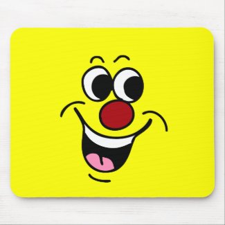 Smiling Face: Did someone say "Happy Hour?" Mouse Pads