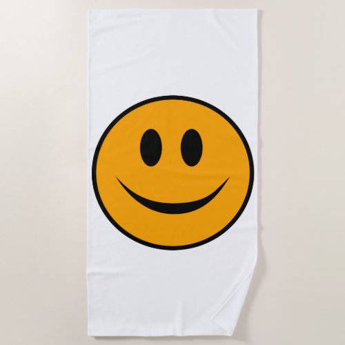 Smiling Face Emoji Beach Towel