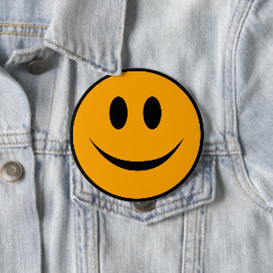 Smiling Face Emoji Button