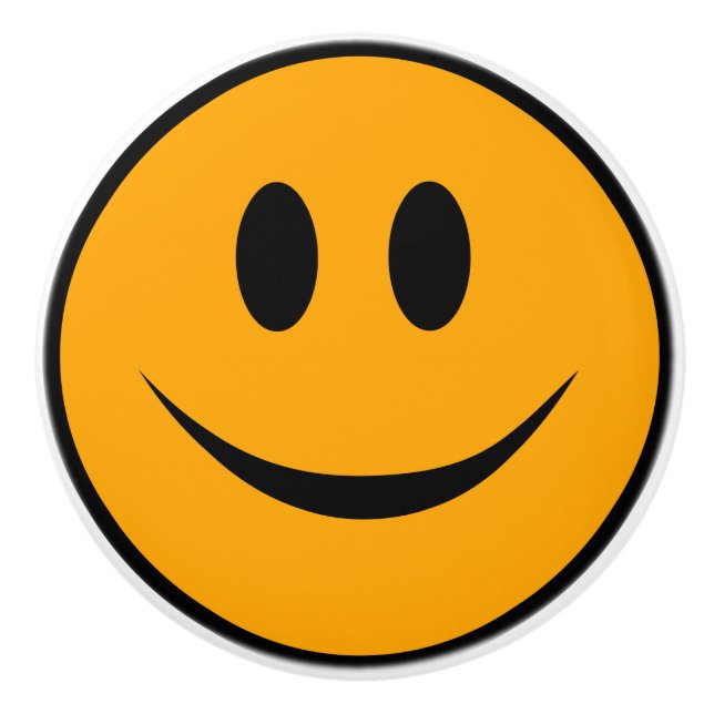 Smiling Face Emoji Ceramic Knob (Front)