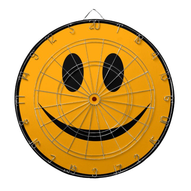 Smiling Face Emoji Dart Board (Front)