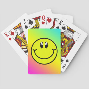 Smiling Face Emoji Rainbow Design Playing Cards