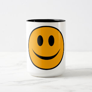Smiling Face Emoji Two-Tone Coffee Mug