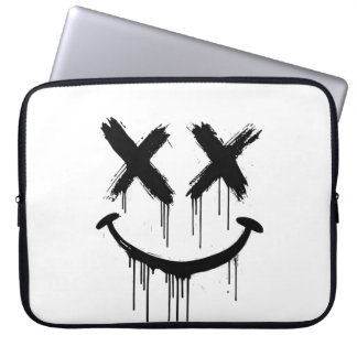 Smiling face. laptop sleeve