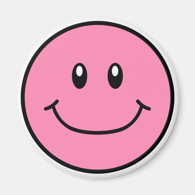 Smiling Face Magnet Pink 0001 (Front)