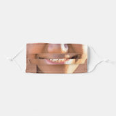 Smiling Face Nose Mouth Teeth Funny Adult Cloth Face Mask (Front, Folded)