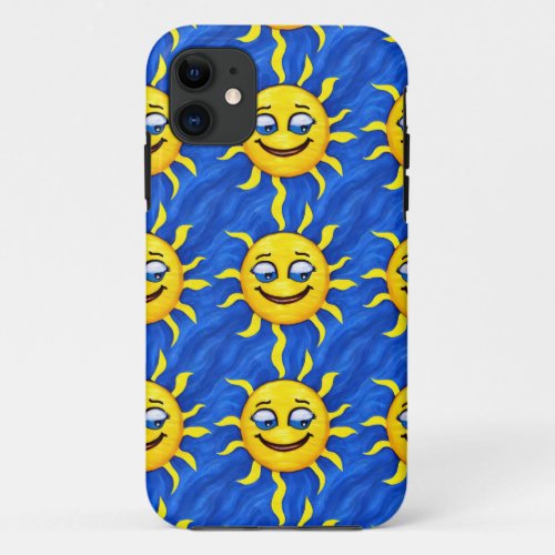 Smiling Face Sunny Sun iPhone 11 Case