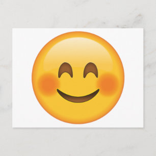 Smiling Face with Blushed Cheeks - Emoji Postcard