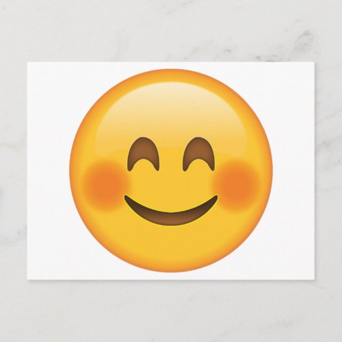 Smiling Face  with Blushed Cheeks _ Emoji Postcard