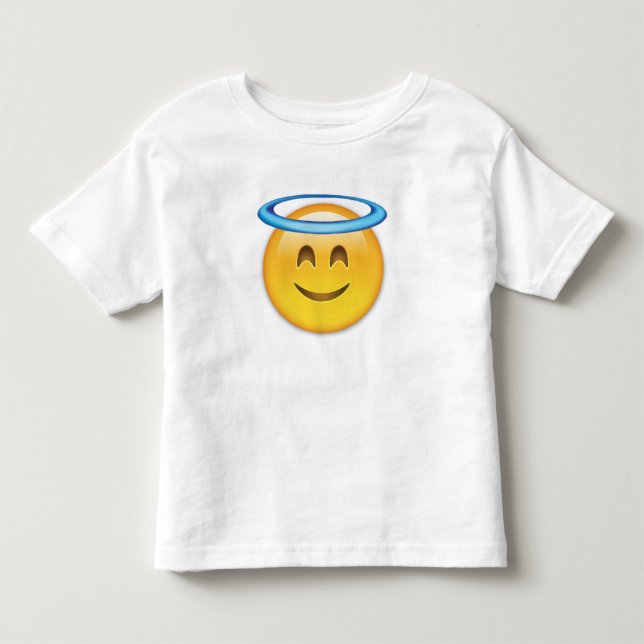 Smiling Face With Halo Emoji Toddler T-shirt (Front)
