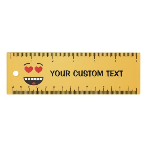 Smiling Face with Heart_Shaped Eyes 6 inch Ruler