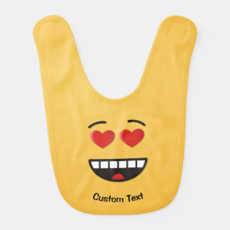 Smiling Face with Heart-Shaped Eyes Baby Bib