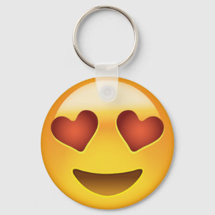 Smiling Face With Heart Shaped Eyes Emoji Keychain
