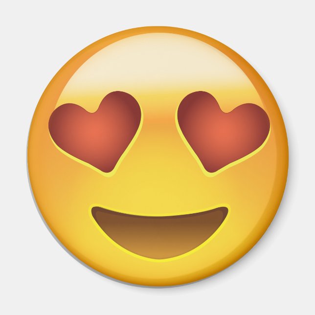 Smiling Face With Heart Shaped Eyes Emoji Magnet (Front)