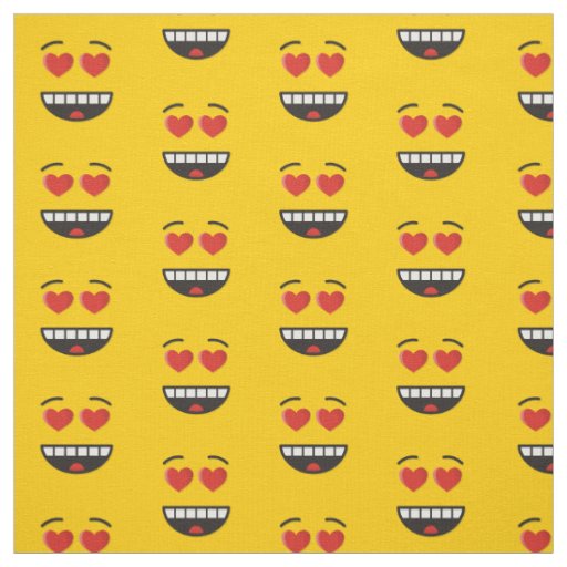 Smiling Face with Heart-Shaped Eyes Fabric