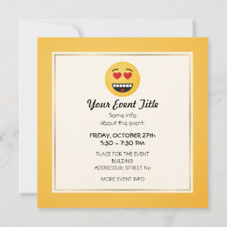 Smiling Face with Heart-Shaped Eyes Invitation
