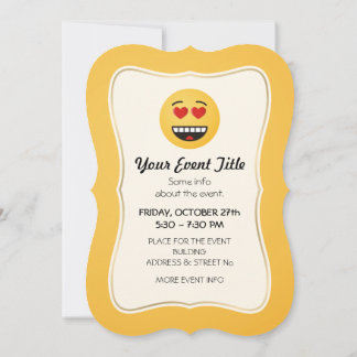 Smiling Face with Heart-Shaped Eyes Invitation