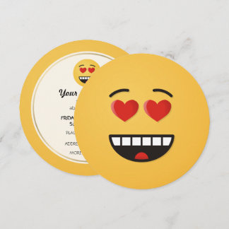 Smiling Face with Heart-Shaped Eyes Invitation