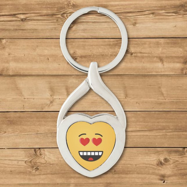 Smiling Face with Heart-Shaped Eyes Keychain (Creator Uploaded)